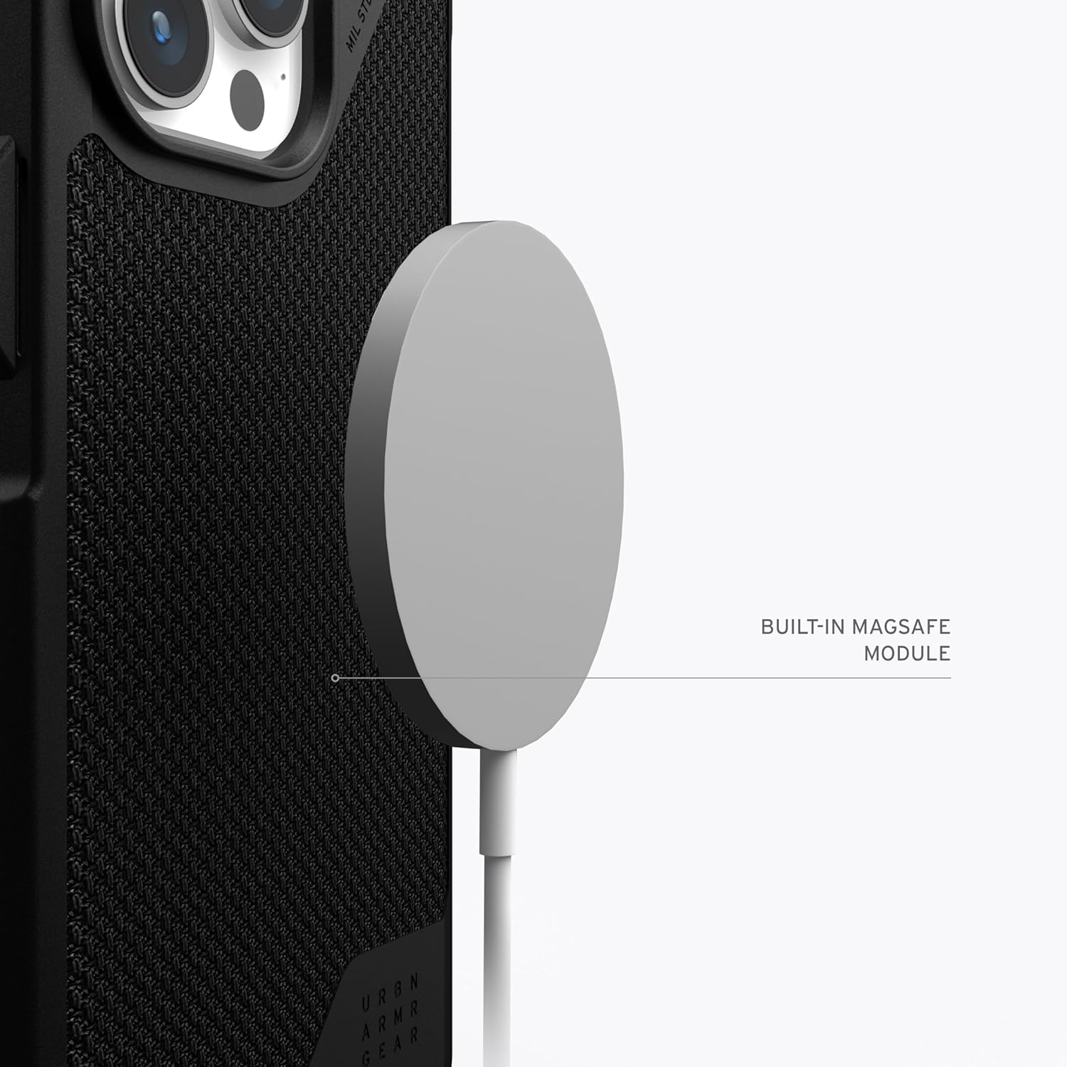 URBAN ARMOR GEAR UAG Case [Updated Ver] Compatible with iPhone 15 Pro Case 6.1 Metropolis LT Kevlar Black Built-in Magnet Compatible with MagSafe Charging Rugged Military Grade Protective Cover